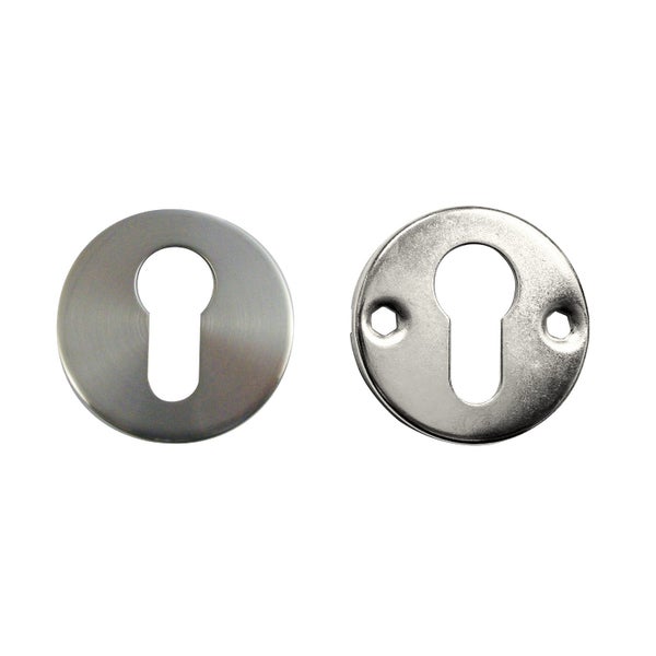 Asec Round Euro Escutcheon 52x5mm Satin Stainless Steel AS4517 Carousel 1
