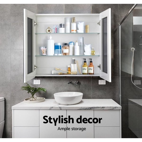 Cefito Bathroom Vanity Mirror with Storage Cabinet - White62930702822402114