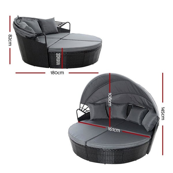Gardeon Outdoor Lounge Setting Patio Furniture Sofa Wicker Garden Rattan Set Day Carousel 2