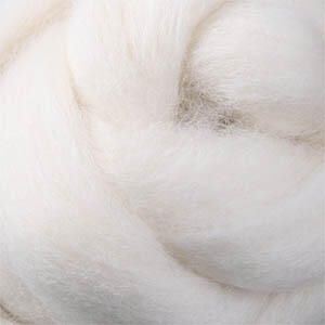 Ashford 091 White Merino Sliver - 100gm Bag (22.5 micron ) Carousel 1