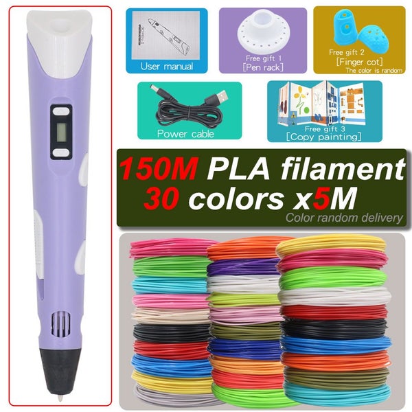3D Pen For Children 3D Drawing Printing Pen with LCD Screen With PLA Carousel 1