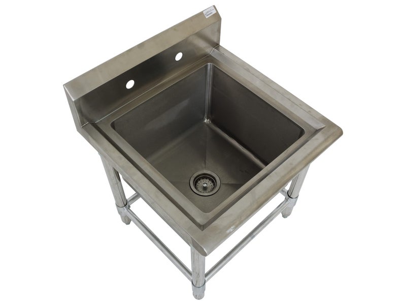 0.6m Stainless Steel Single Mop Sink with Splash Back Carousel 2