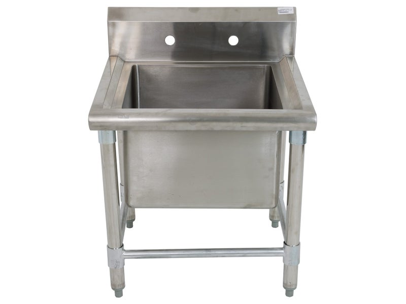 0.6m Stainless Steel Single Mop Sink with Splash Back Carousel 3