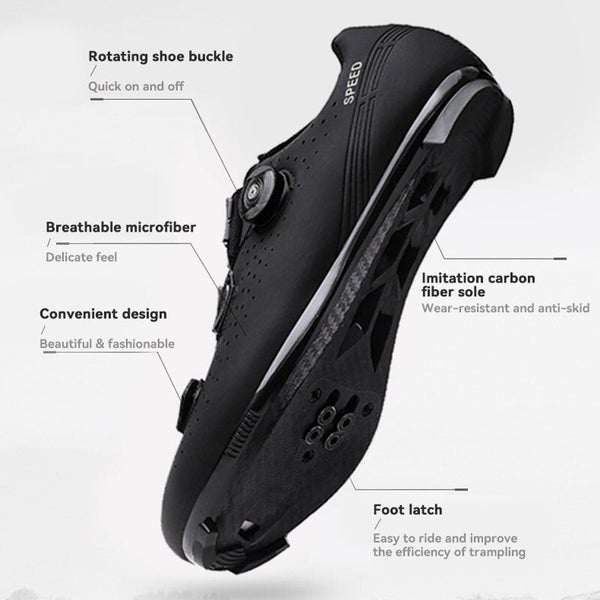 Bassploa Men Road Cycling Shoes Professional Bike SPD Pedals Racing Carousel 2