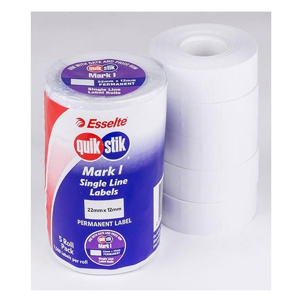 Quikstik price gun labels mark i white permanent Carousel 1