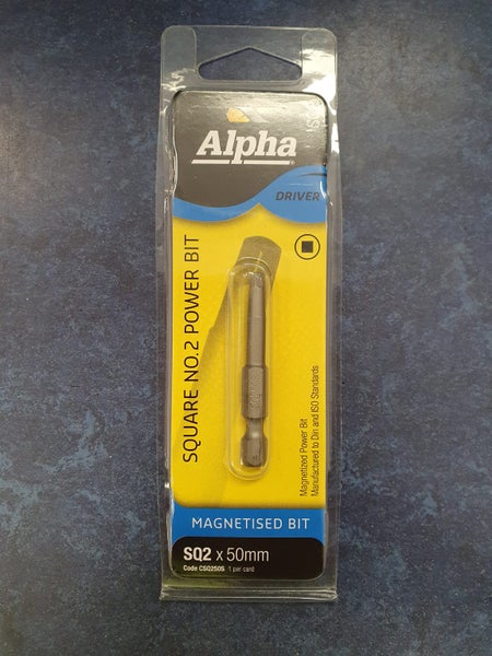 Alpha Square Driver Bit (Carded) Carousel 1
