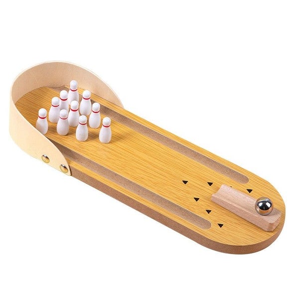 Brand New Wood Mini Bowling Ball Table Indoor Bowling Game *Clearance* Carousel 1