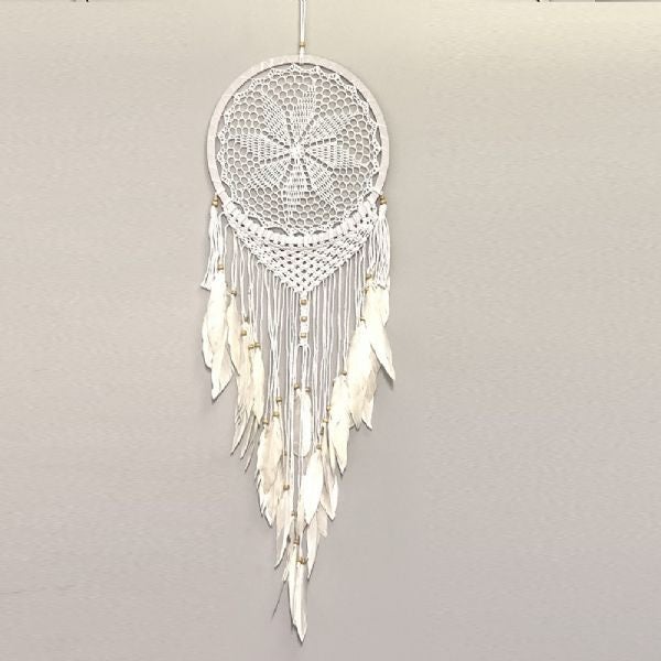 Dreamcatcher Crochet Macramé Star White Carousel 1