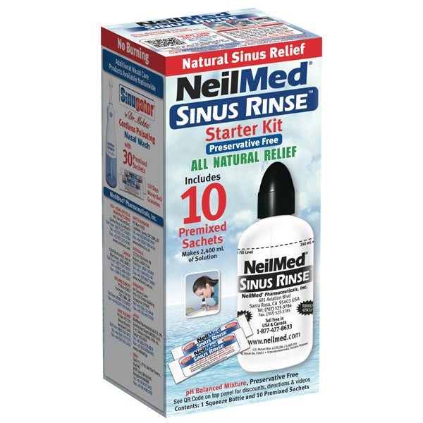 Neilmed Sinus Rinse kit 240 ml ( 10 Sachets) Carousel 1