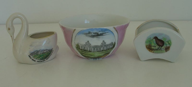 NZ Historic China Timaru Mossburn Otago 3 Pieces Carousel 1