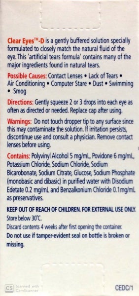 Clear Eyes Dryness Eye Drops 15ml Carousel 2