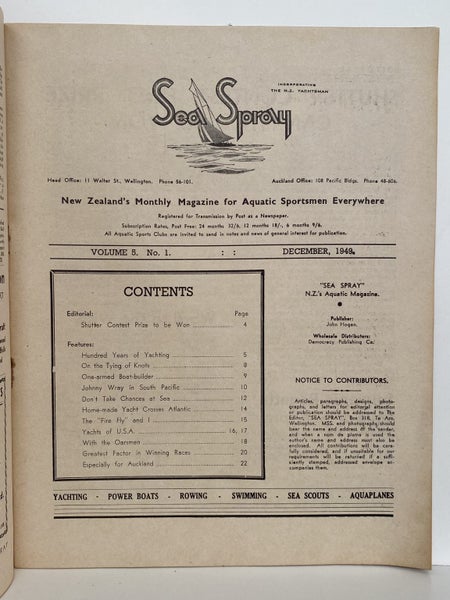 VINTAGE MAGAZINE: Sea Spray - December 1949 - Vol. 5, No. 1 Carousel 4