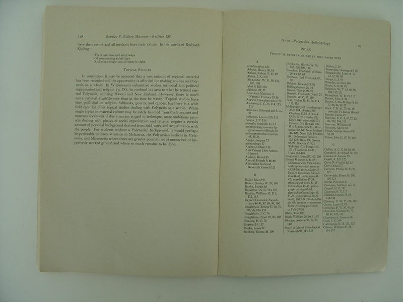 Introduction to Polynesian Anthropology by PH Buck Carousel 2