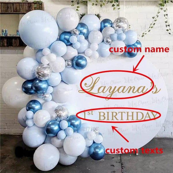 Birthday Party Vinyl Wall Decals Custom Names And Texts Wall Carousel 2