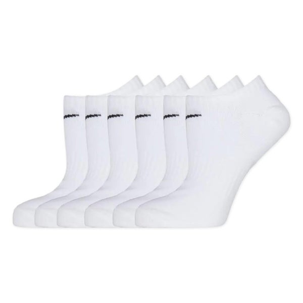 Nike Unisex Men's Women's Cotton Cushion No Show Socks 6-Pack - White Carousel 1
