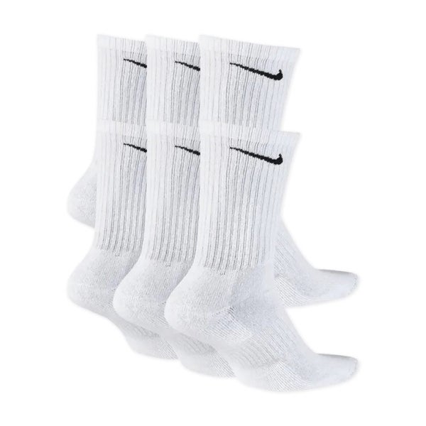 Nike Unisex Men's Women's Cotton Cushion Crew Socks 6-Pack - White Carousel 2