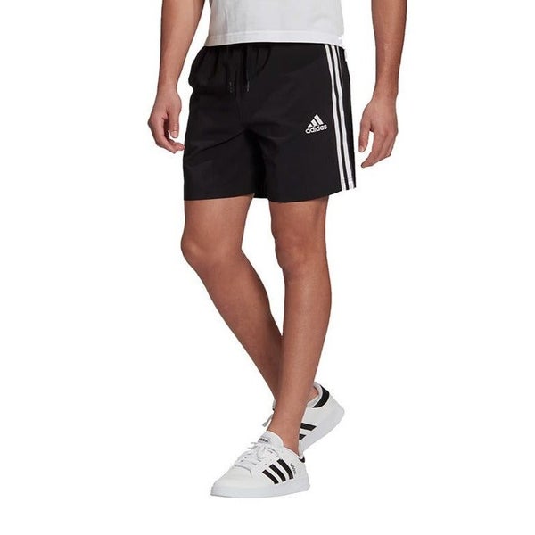 Adidas Men's 3 Stripe Chelsea Short - Black/White Carousel 1
