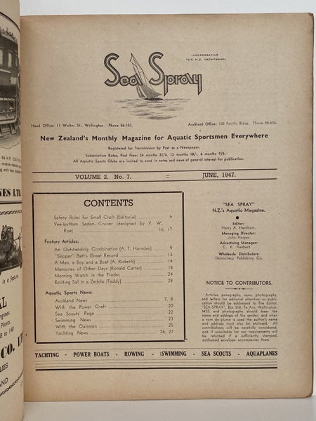 VINTAGE MAGAZINE: Sea Spray - June 1947 - Vol. 2, No. 7 Carousel 4