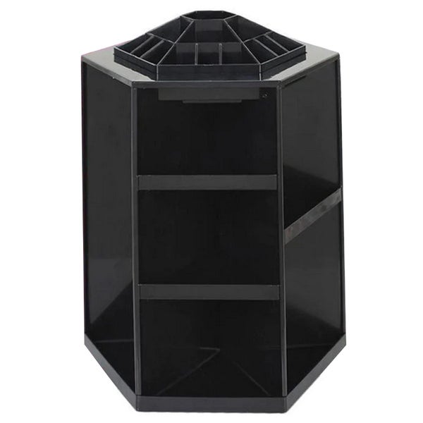 TODO 360 Rotating Makeup Organizer Container Spinning Hanger Rack Black Carousel 3
