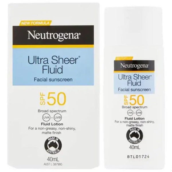 Neutrogena Ultra Sheer Face Fluid Sunscreen SPF50 40mL Carousel 1