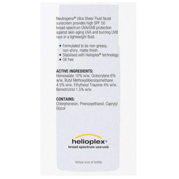 Neutrogena Ultra Sheer Face Fluid Sunscreen SPF50 40mL Carousel 3