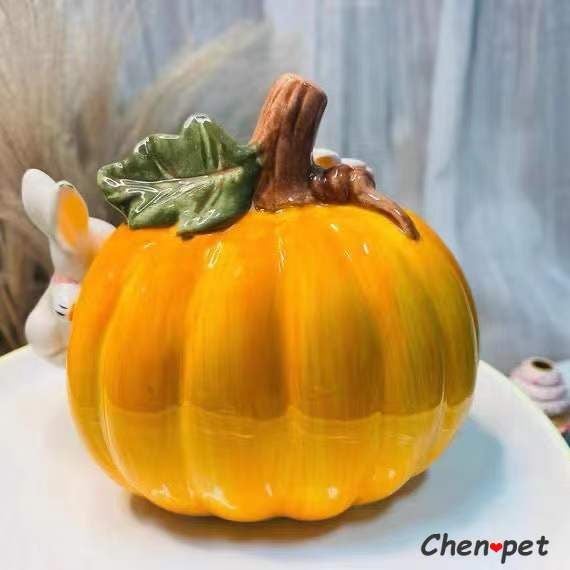 Cute Design Ceramics Pumpkin Small Animals Hamsters Rat Cage Guinea Carousel 5
