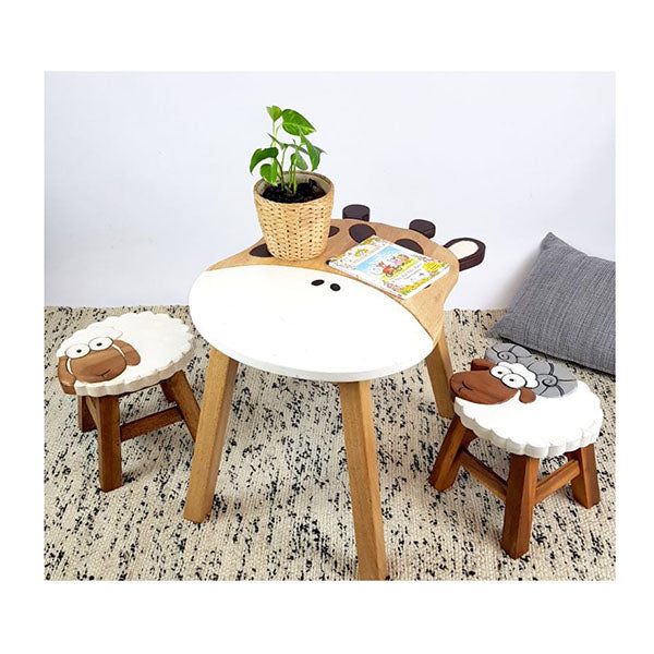 Kids Wooden Table Giraffe Carousel 2