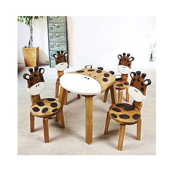 Kids Wooden Table Giraffe Carousel 5