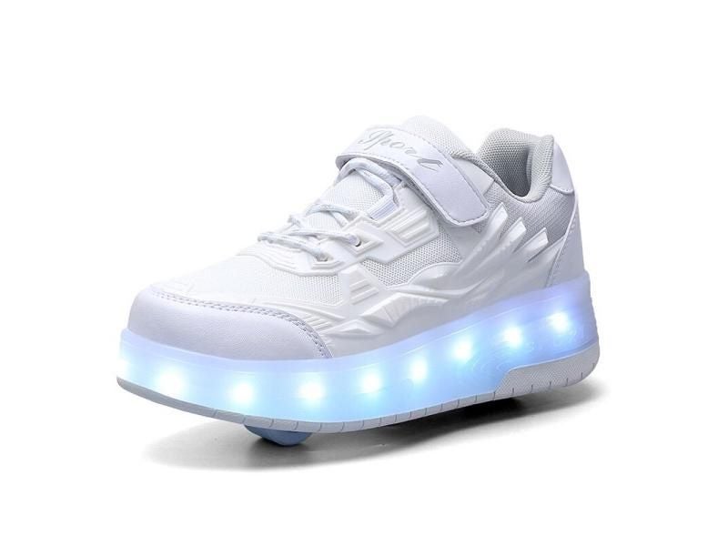 Led Light Rechargeable 2 Wheels Skates Shoes For Kids Outdoor Carousel 1