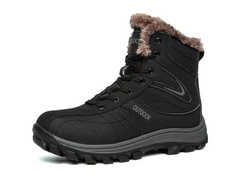 HIKEUP Men Tactical Military Snow Boots Winter Boots Outdoor Shoe Carousel 1