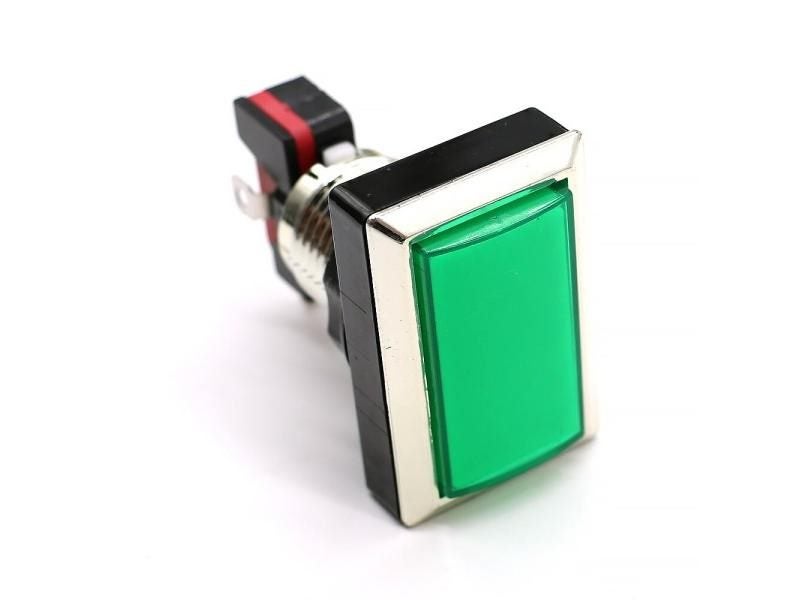 50 33mm 5V 12V LED Illuminated Rectangle Push Button For Light Arcade Game Carousel 1