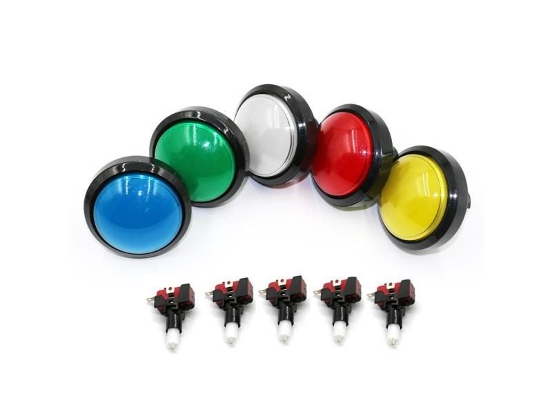 100mm 10CM Led Light Switch 5V 12V Illuminated For Video Arcade Etc. Carousel 2