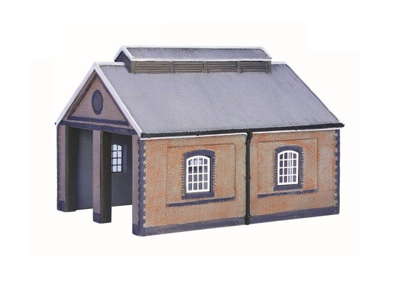 Graham Farish [N] 42-0001 Scenecraft Two Road Brick Engine Shed (92mm x 72mm ... Carousel 1