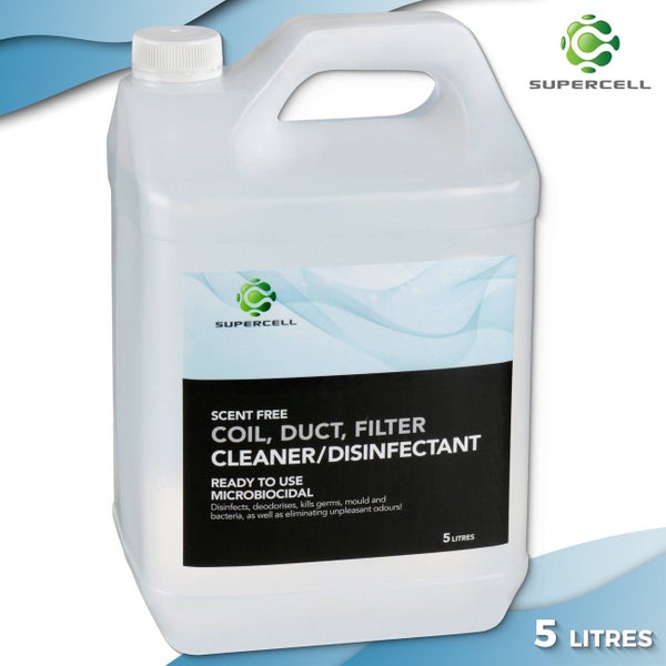 Supercell Coil Duct & Filter Cleaner Disinfectant 5 ltr SCENT FREE Carousel 1