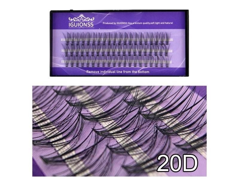 IGUIONSS 10D 20D Super Cluster Eyelash Extension Natural Mink Cilias Carousel 1