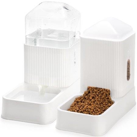 3.5L Automatic Dog Cat Feeder Food and Water Dispenser Set with Pet Food Bowl Carousel 1