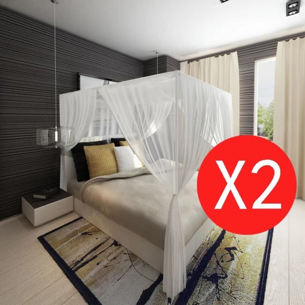 Mosquito Net Bed Net Set Square 3 Openings 2 Pcs Carousel 1