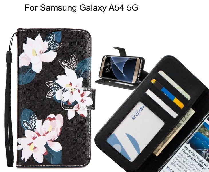 Samsung Galaxy A54 5G case 3 card leather wallet case printed ID Carousel 1