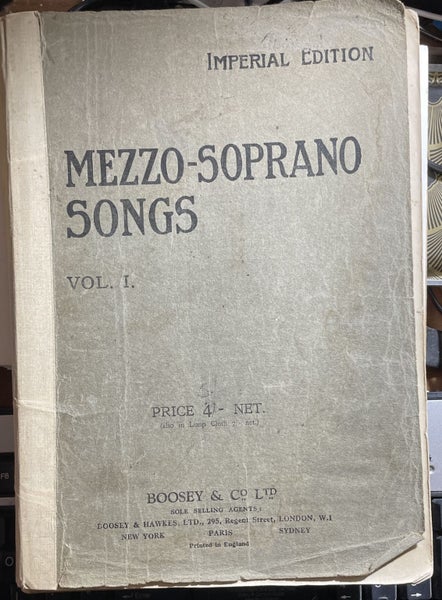 Mezzo-Soprano Songs Vol I Imperial edition Carousel 1