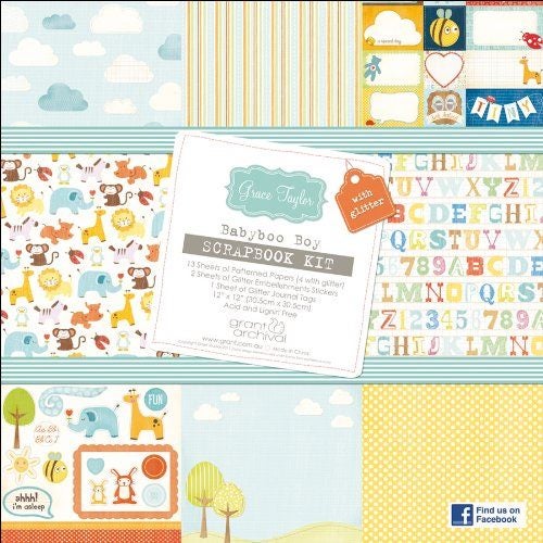 Grace Taylor Babyboo Boy & Girl Scrapbook Kits (2 Scrapbook Kits) (NEW) Carousel 1