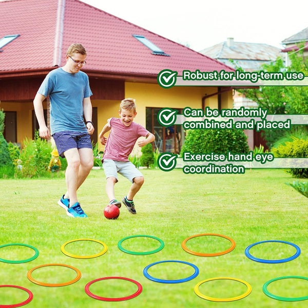 Agility rings for sport - 10 pack | 30cm rings choose from 4 colours in options Carousel 10