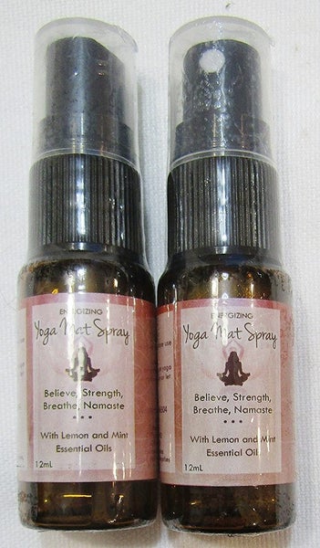 Yoga Mat Spray, 2 bottles, blend of Lemon and Mint Essential oils Carousel 1