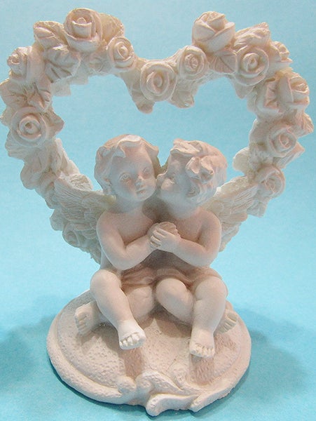 Set of 2 cherub heart ornaments Carousel 3