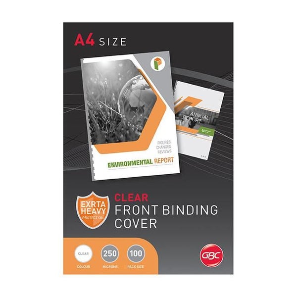Gbc binding cover a4 250 micron clear pk100 Carousel 1