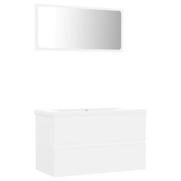 Bathroom Furniture Set White Chipboard Tbiopka Carousel 2