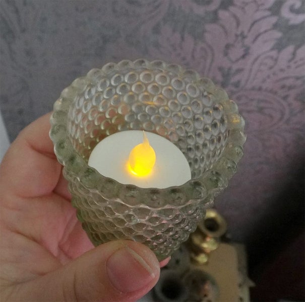 glass candle cup with electrical candle Carousel 2