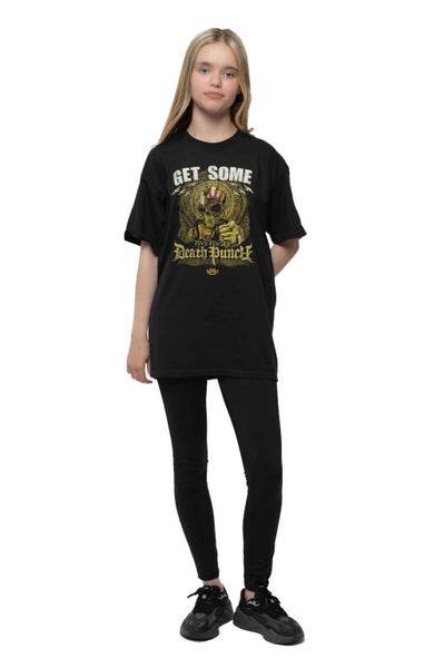 Five Finger Death Punch Kids T Shirt Get Some Band Logo Official Black Carousel 2