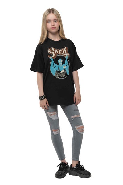 Ghost Kids T Shirt Opus Eponymous Band Logo new Official Black Ages 5-14 yrs Carousel 2