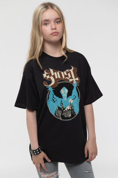 Ghost Kids T Shirt Opus Eponymous Band Logo new Official Black Ages 5-14 yrs Carousel 5