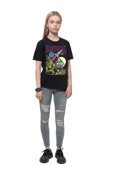 Mastodon Kids T Shirt Space Colorization Logo new Official Black Ages 5-14 yrs Carousel 2